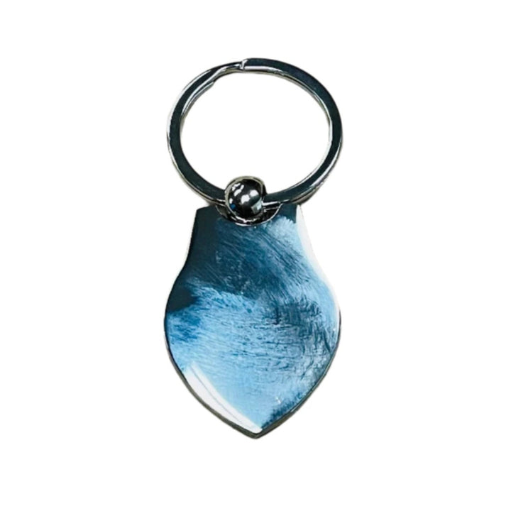 Metal Heart Keyring, Denmark flag
