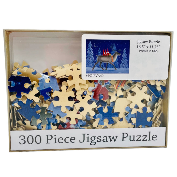 Puzzle - Eva Melhuish Tomtar riding on reindeer
