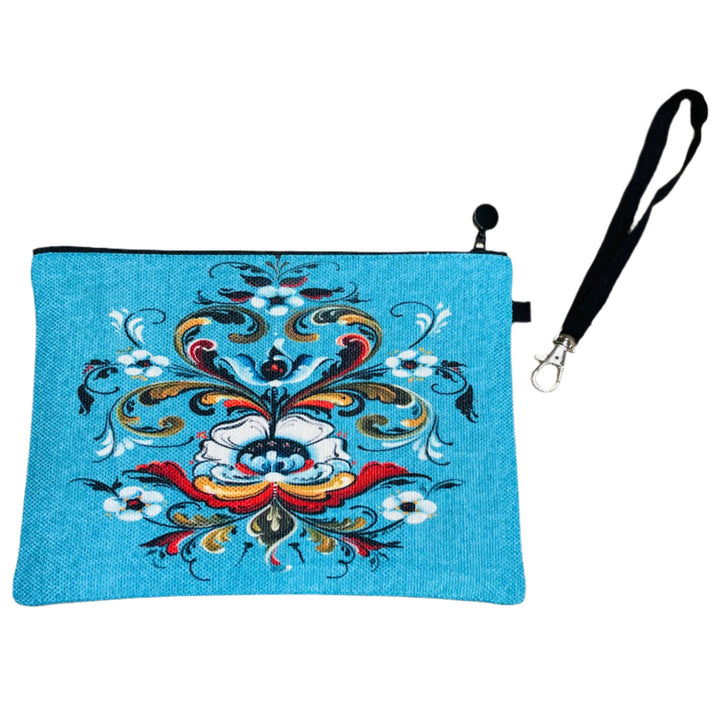 Zippered Cosmetic Bag - Lise Lorentzen Rosemaling