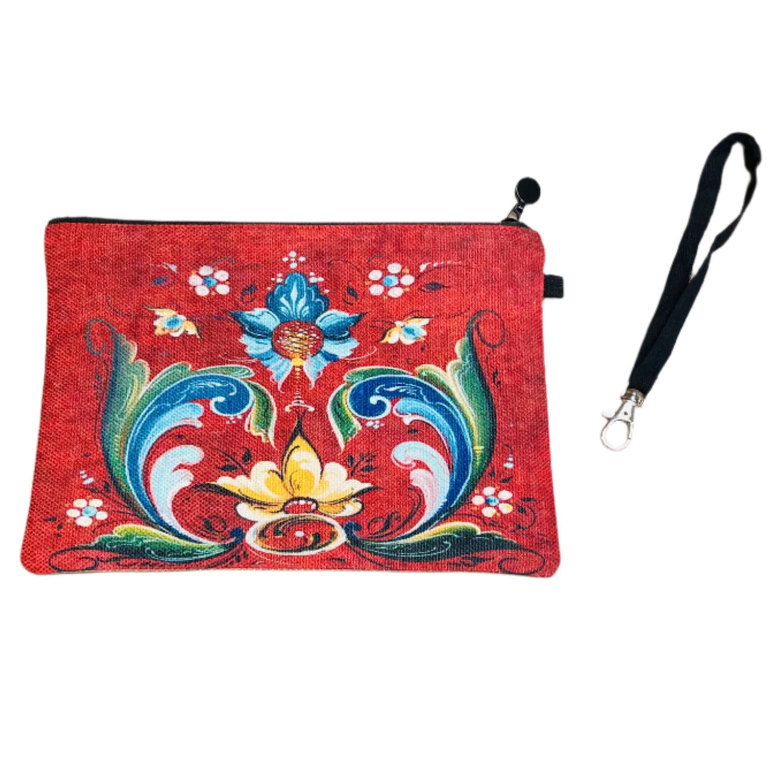 Zippered Cosmetic Bag - Lise Lorentzen Rosemaling