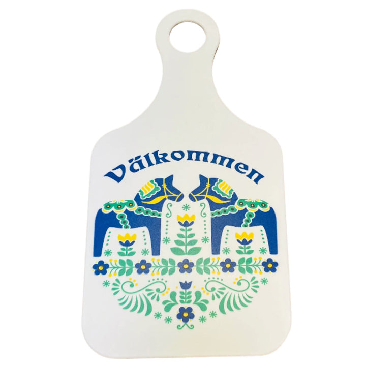 Cutting Board - Blue Dala Horses