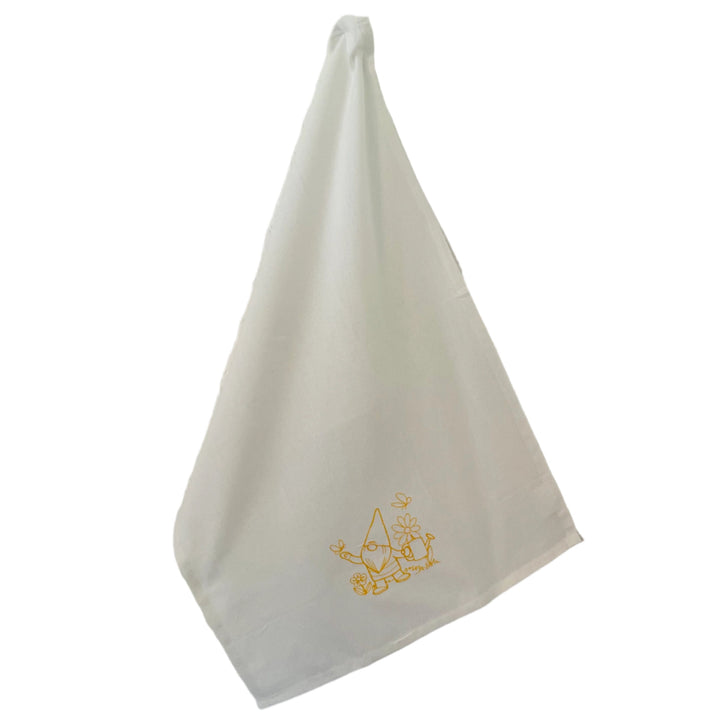 Dish Towel - Gnome with Watering can & Butterflies