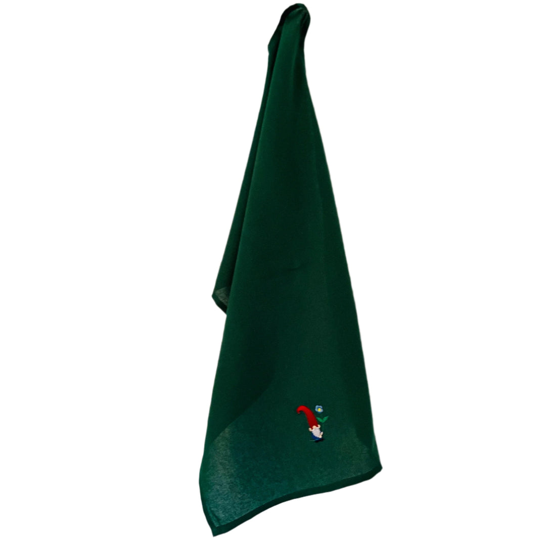 Dish Towel - Gnome with blue flower