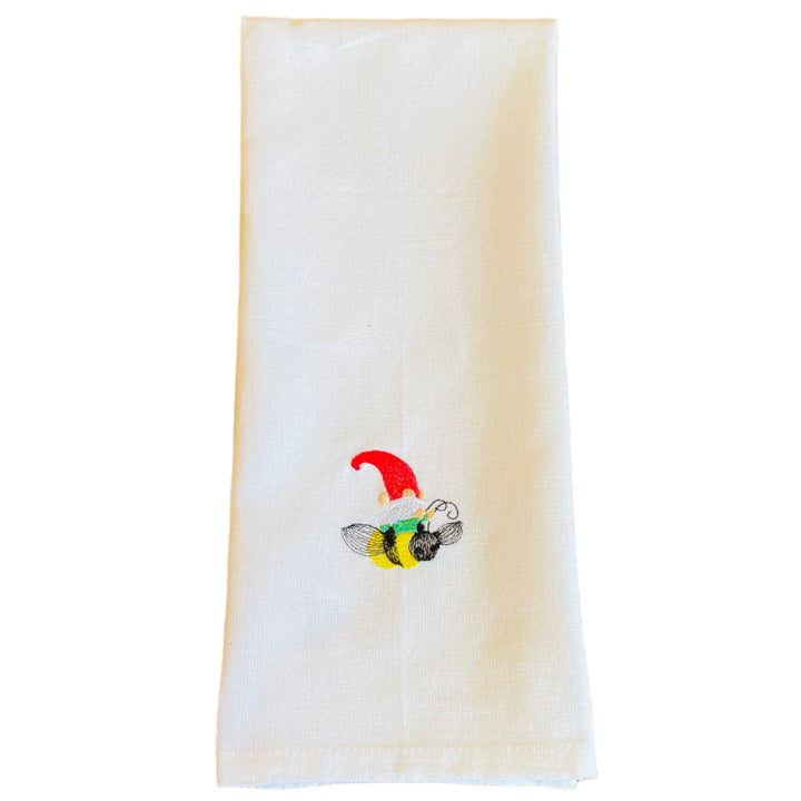 Dish Towel - Gnome on Bumble Bee