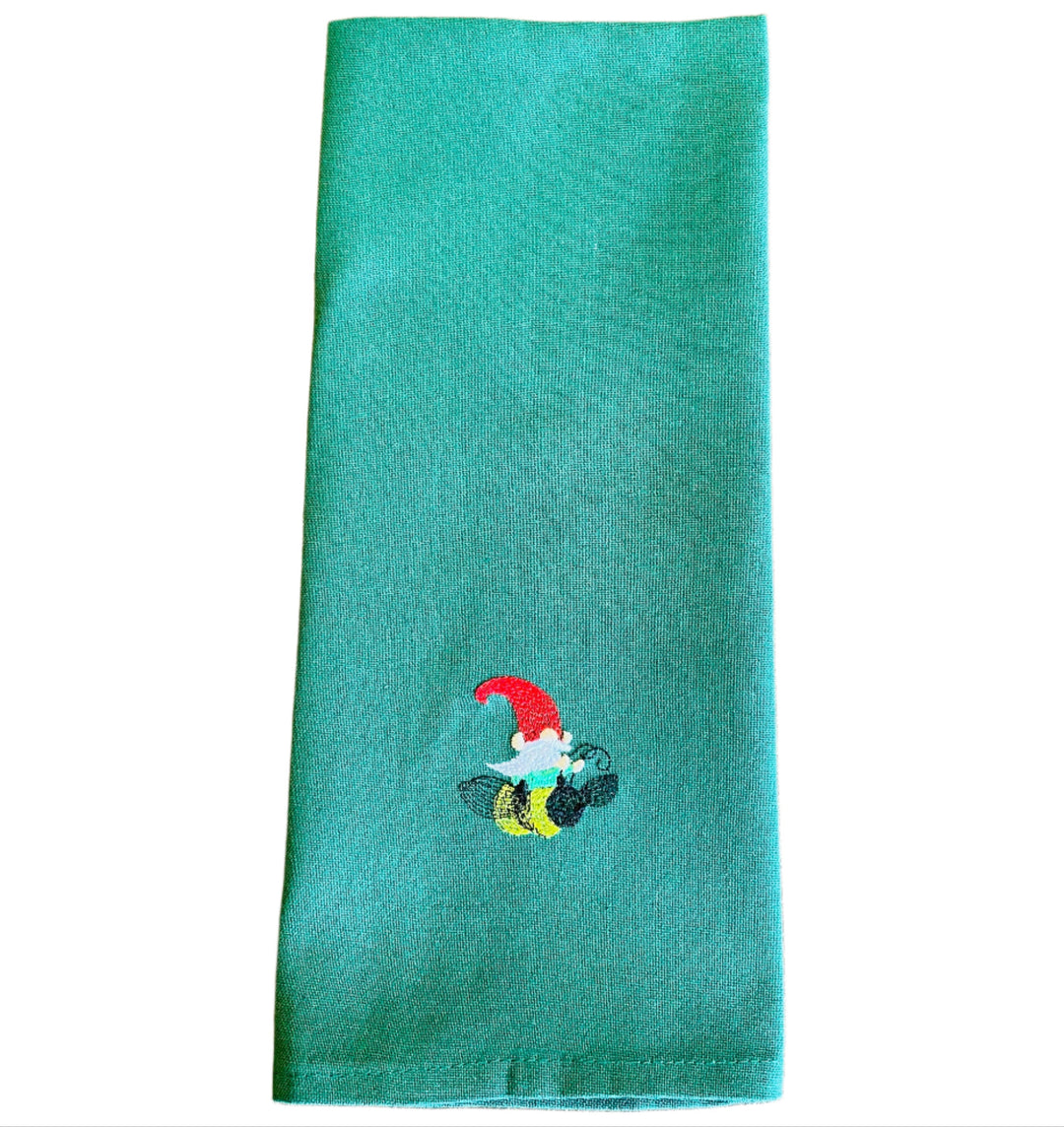 Dish Towel - Gnome on Bumble Bee