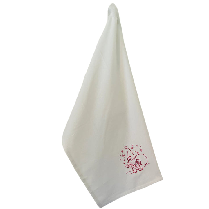 Dish Towel - Gnome Santa