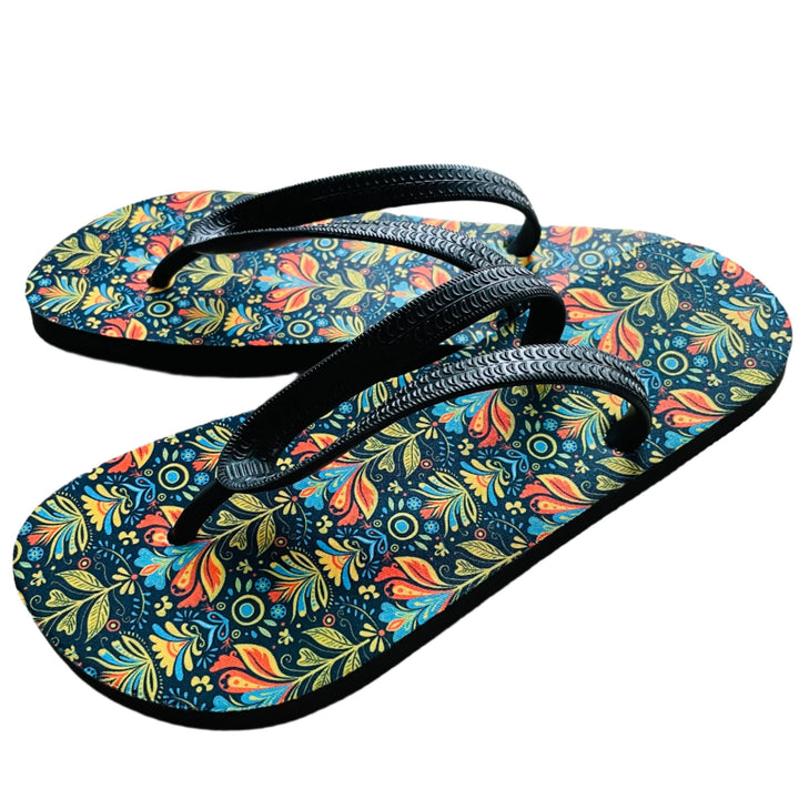 Flip Flop Sandals - Folk Art