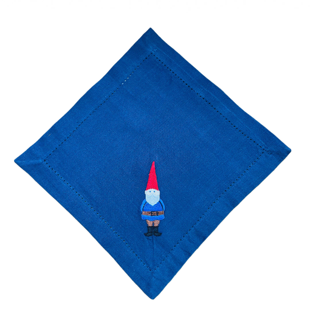 Small Square Doily Embroidered Gnome