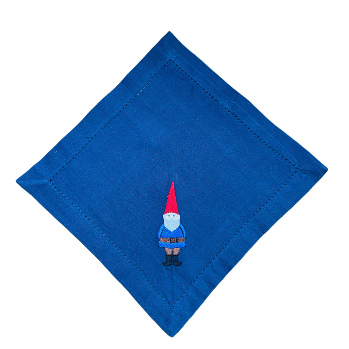 Small Square Doily Embroidered Gnome