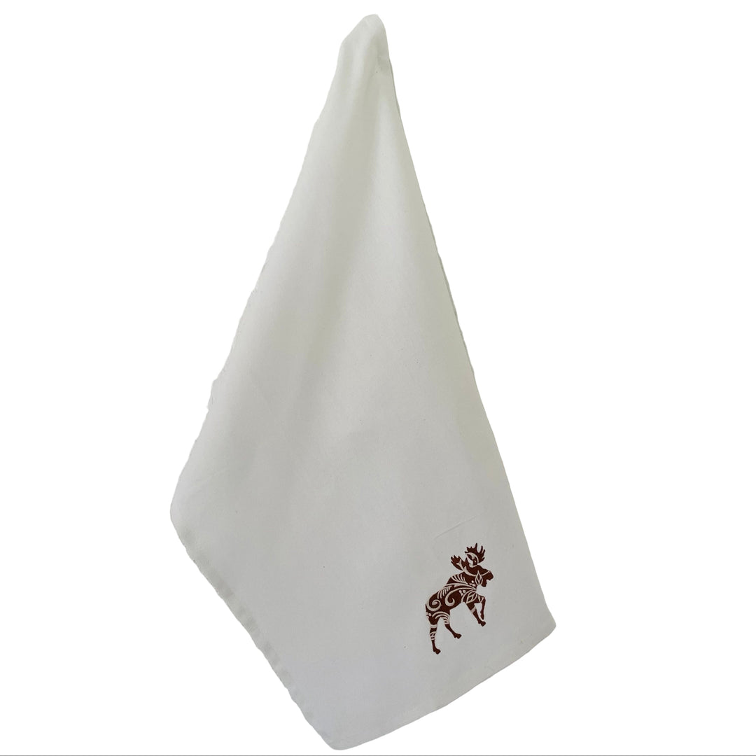 Dish Towel - Rosemaling Moose
