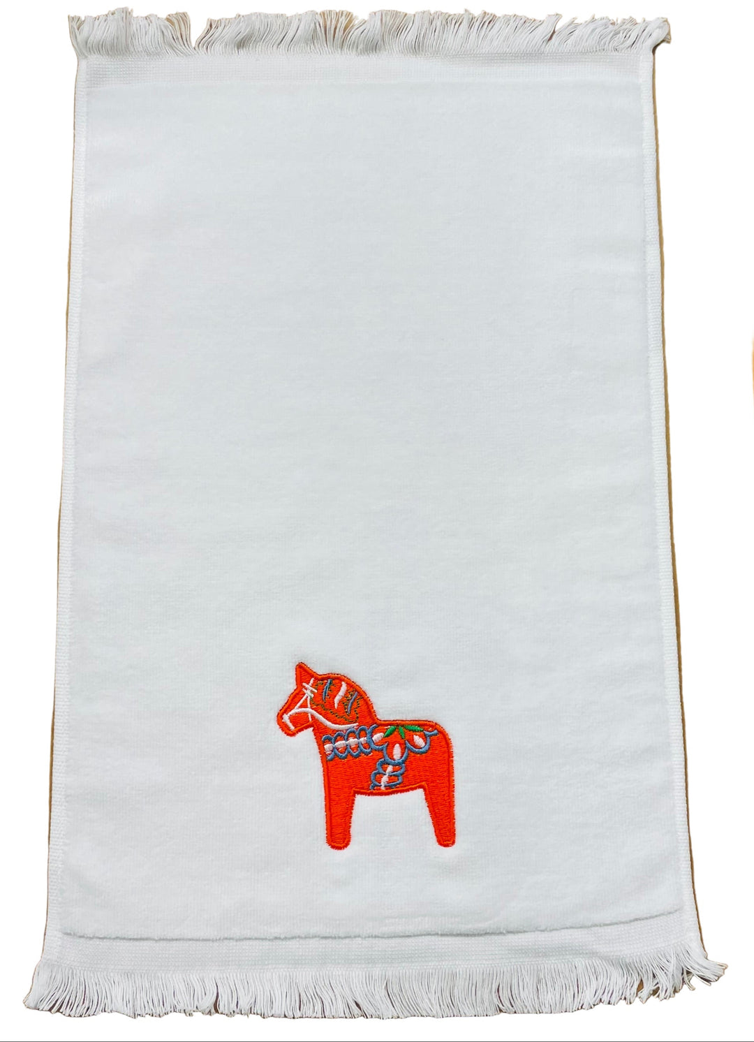 Finger tip towel - Red Dala horse