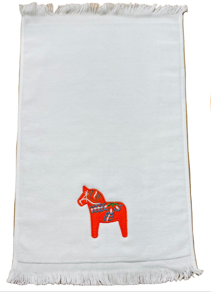 Finger tip towel - Red Dala horse
