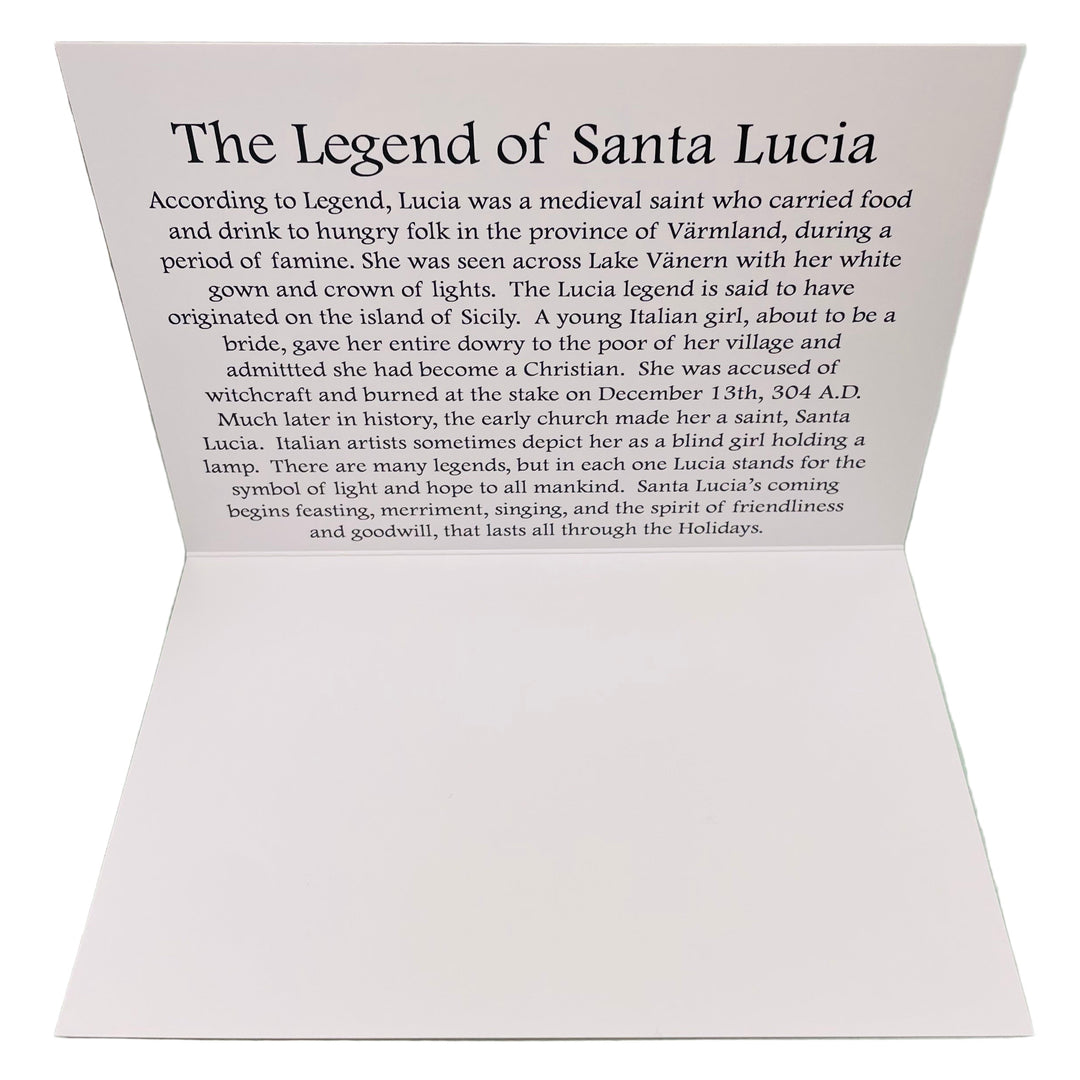 Boxed cards, Lucia with the story of Saint Lucia