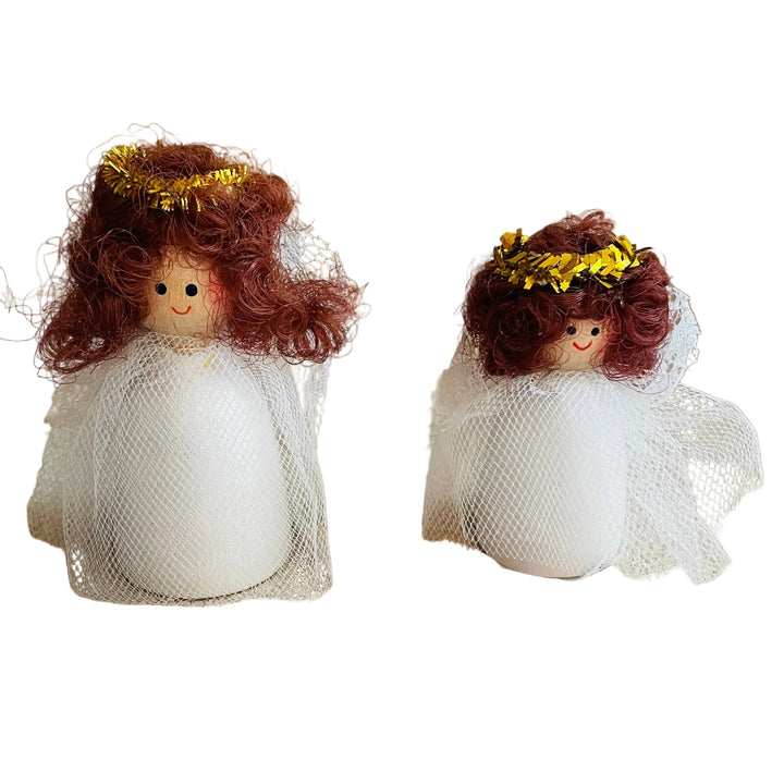 Wood Angel with Lace Wings