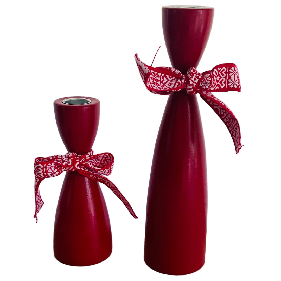 Red Candle Holder