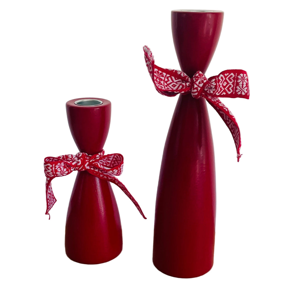 Red Candle Holder