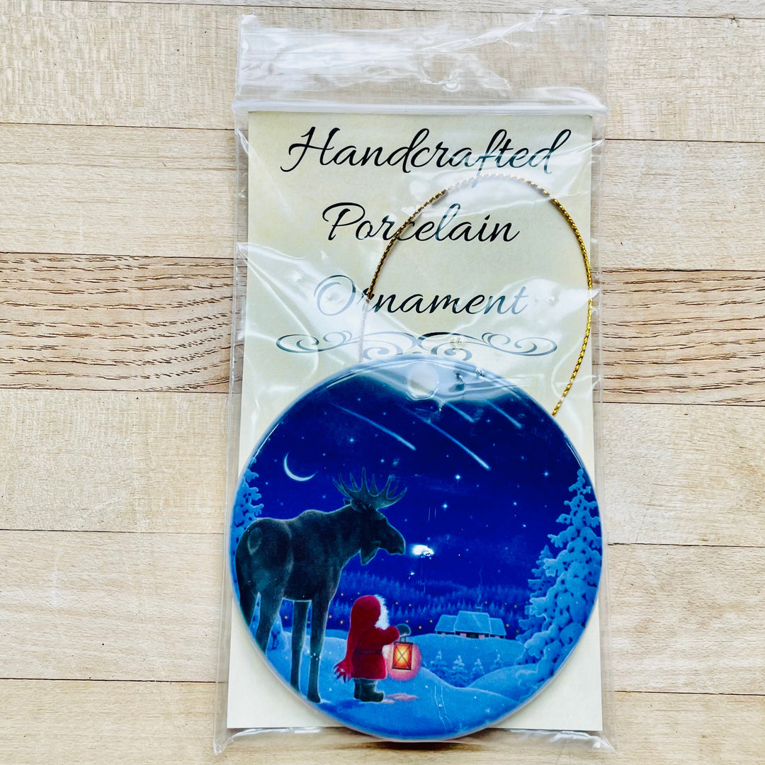 Ceramic Ornament, Eva Melhuish Tomte & Moose