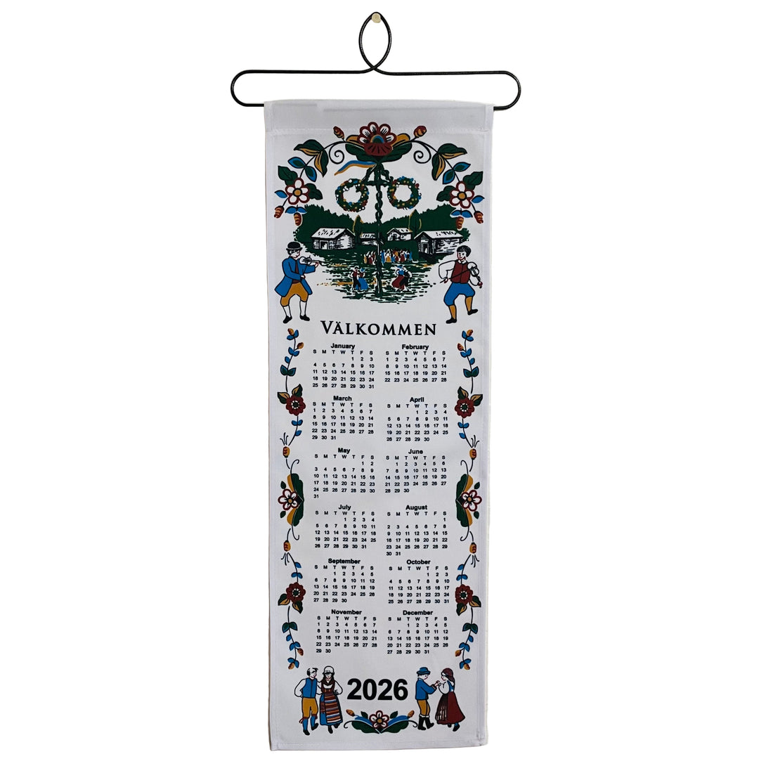 2026 Midsummer Maypole Dancers Fabric Wall Hanging Calendar