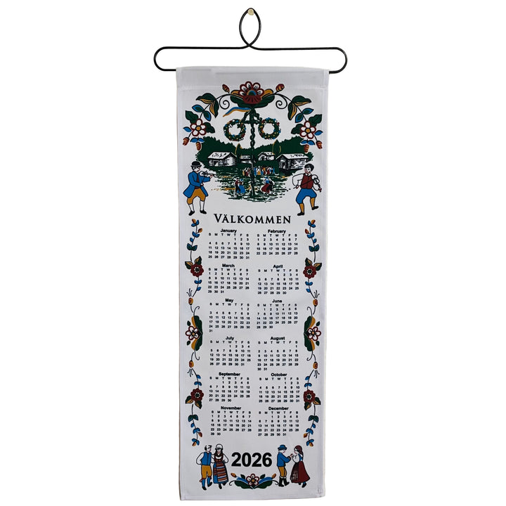 2026 Midsummer Maypole Dancers Fabric Wall Hanging Calendar
