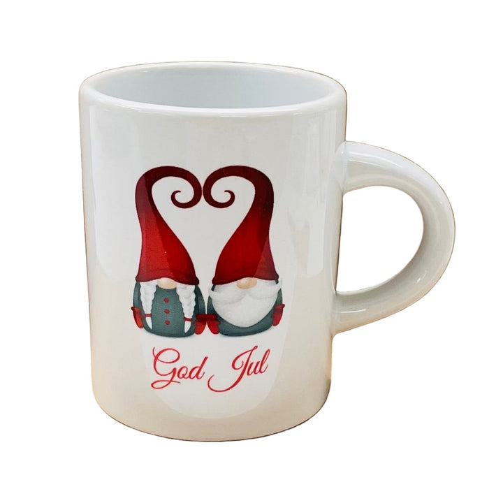 Ceramic Glögg Cup - God Jul Gnome couple