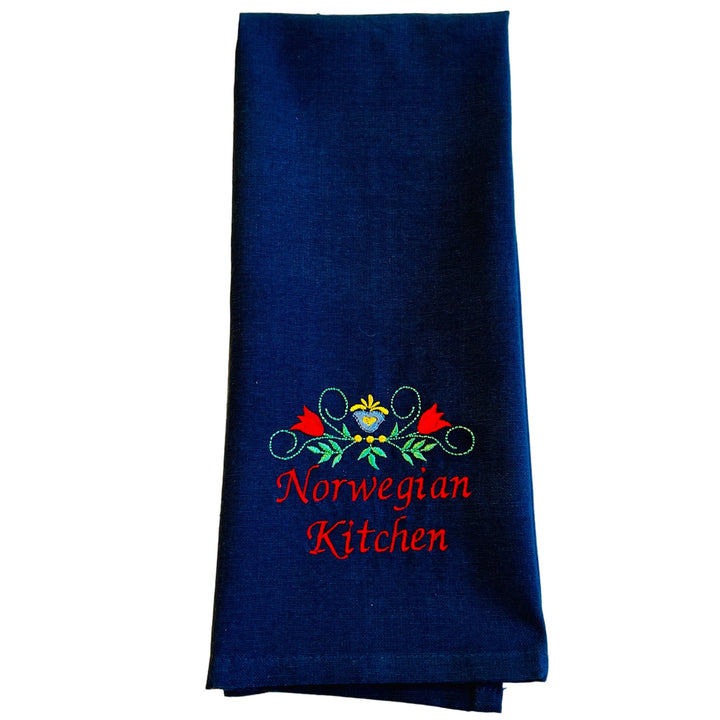 Dish Towel - Norwegian Kitchen on Blue