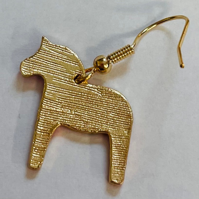 Red Dala Horse Earrings