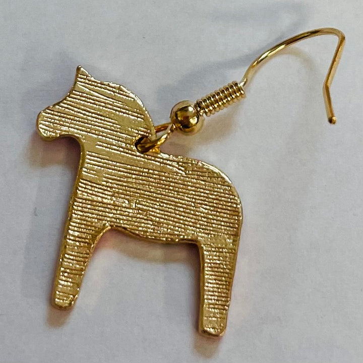 Red Dala Horse Earrings