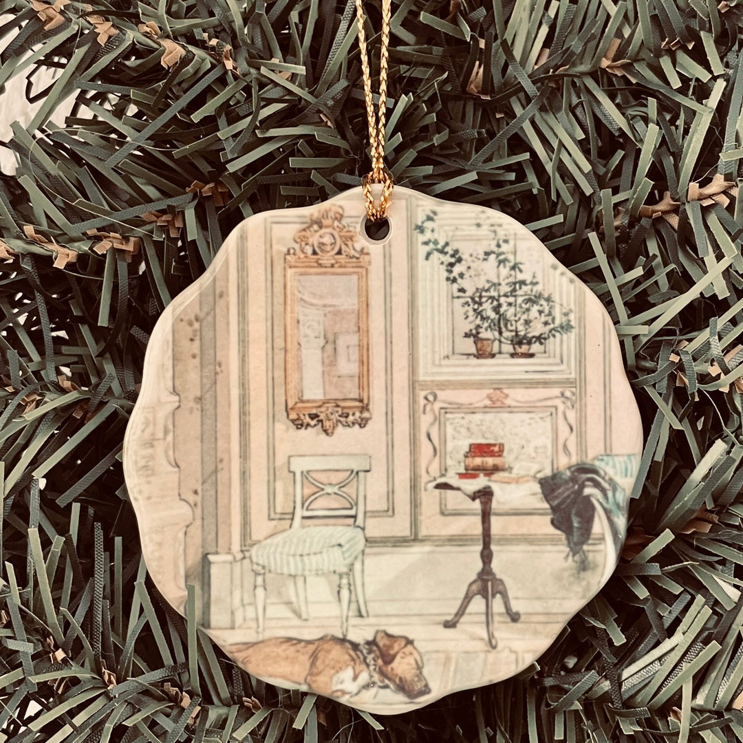 Ceramic Ornament, Carl Larsson Sleeping Dog