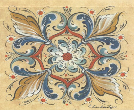 Boxed Note Cards, Lise Lorentzen Rosemaling