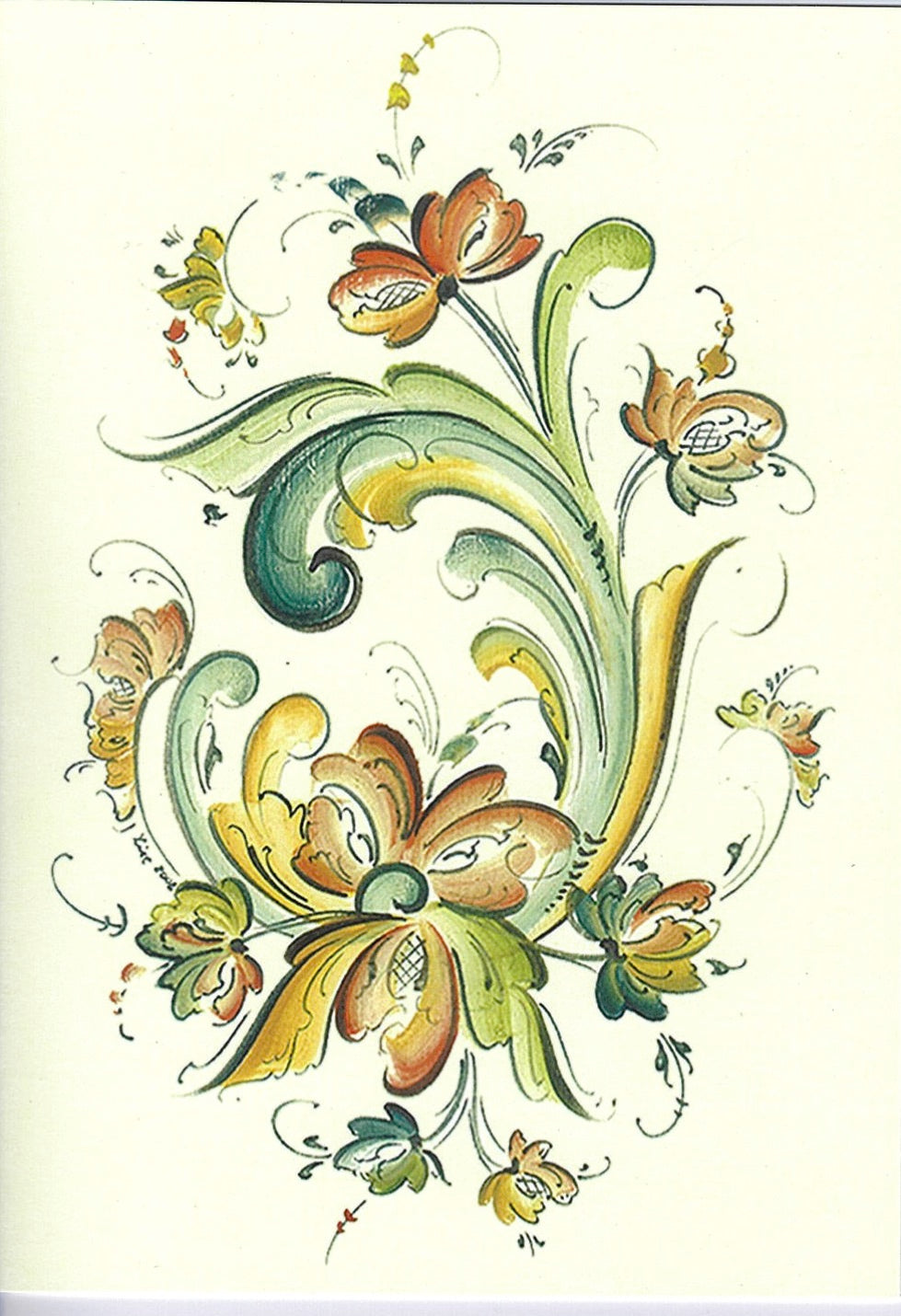 Note Card - Rosemaling