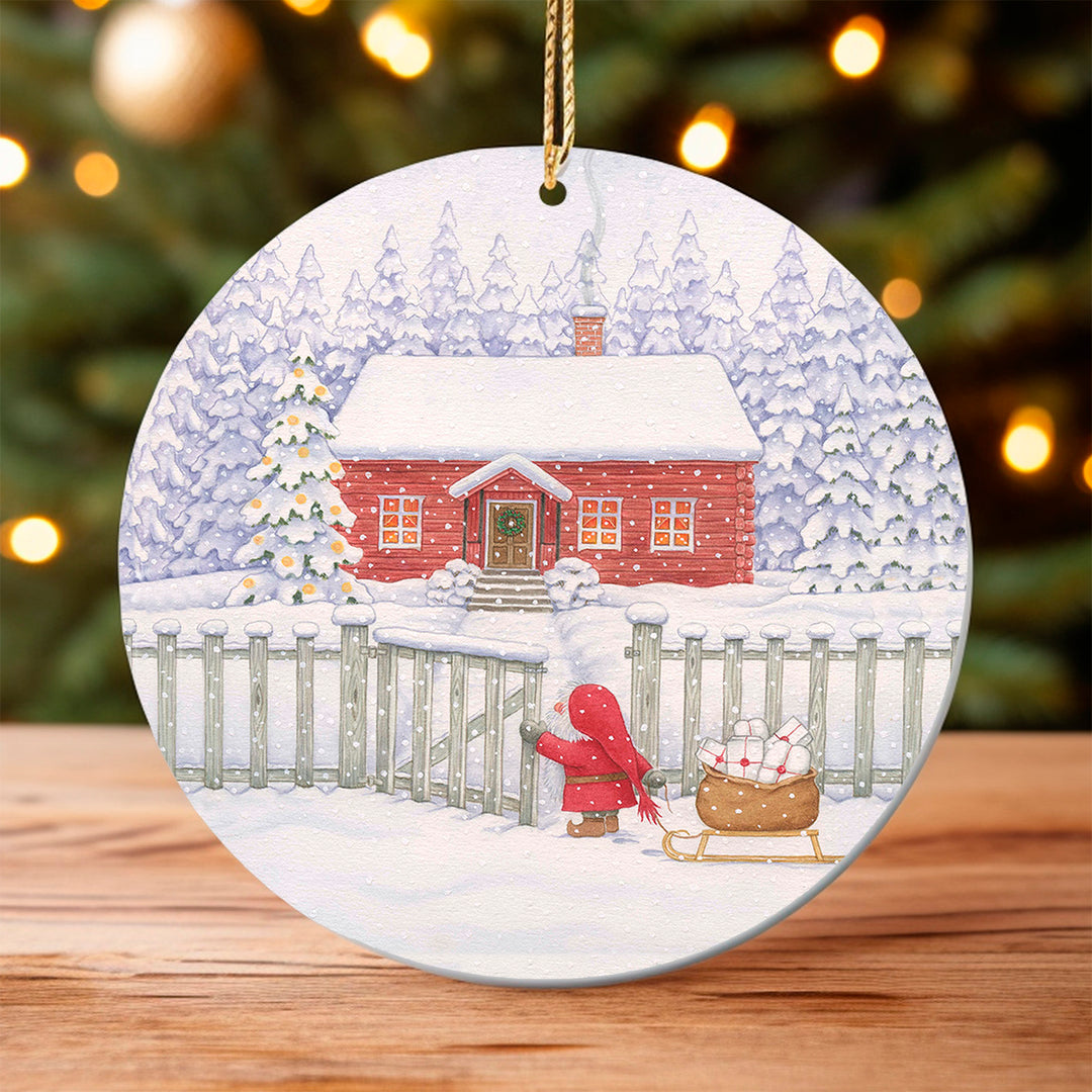 Ceramic Ornament, Eva Melhuish Snowy Gate