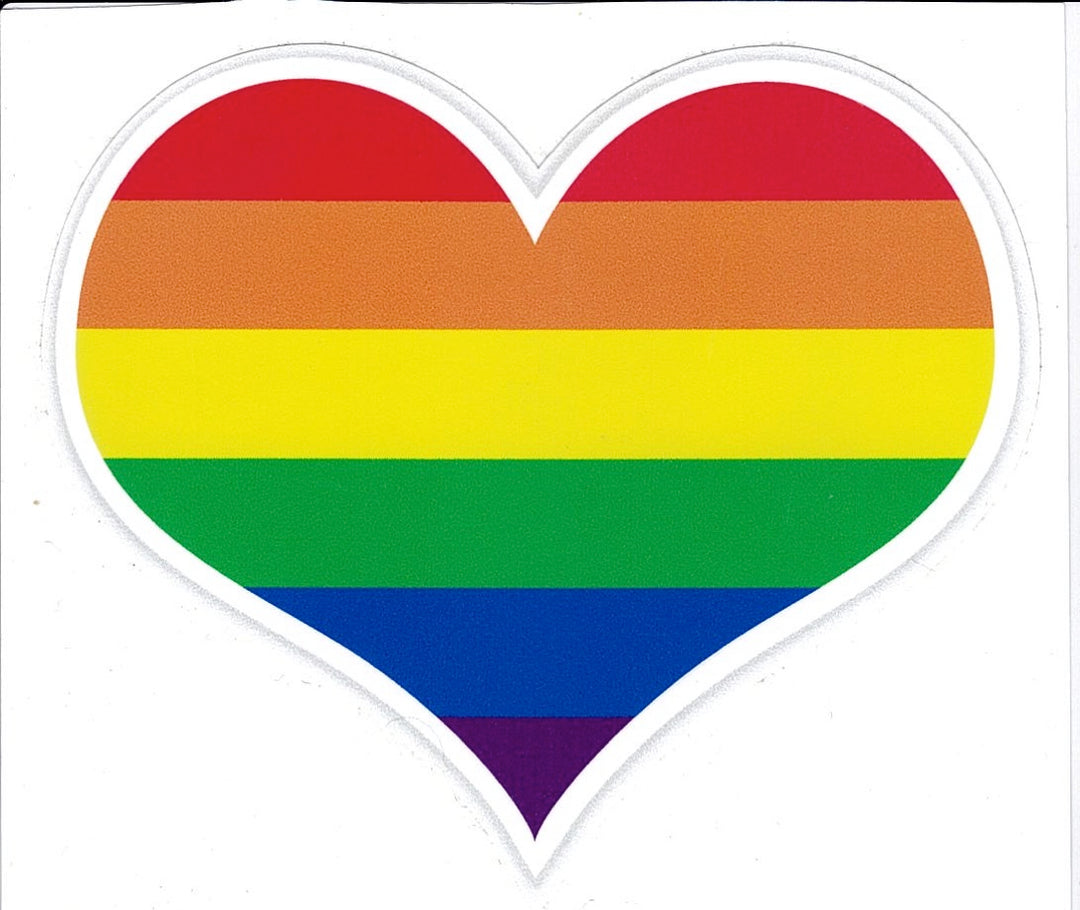 Rainbow Heart Decal