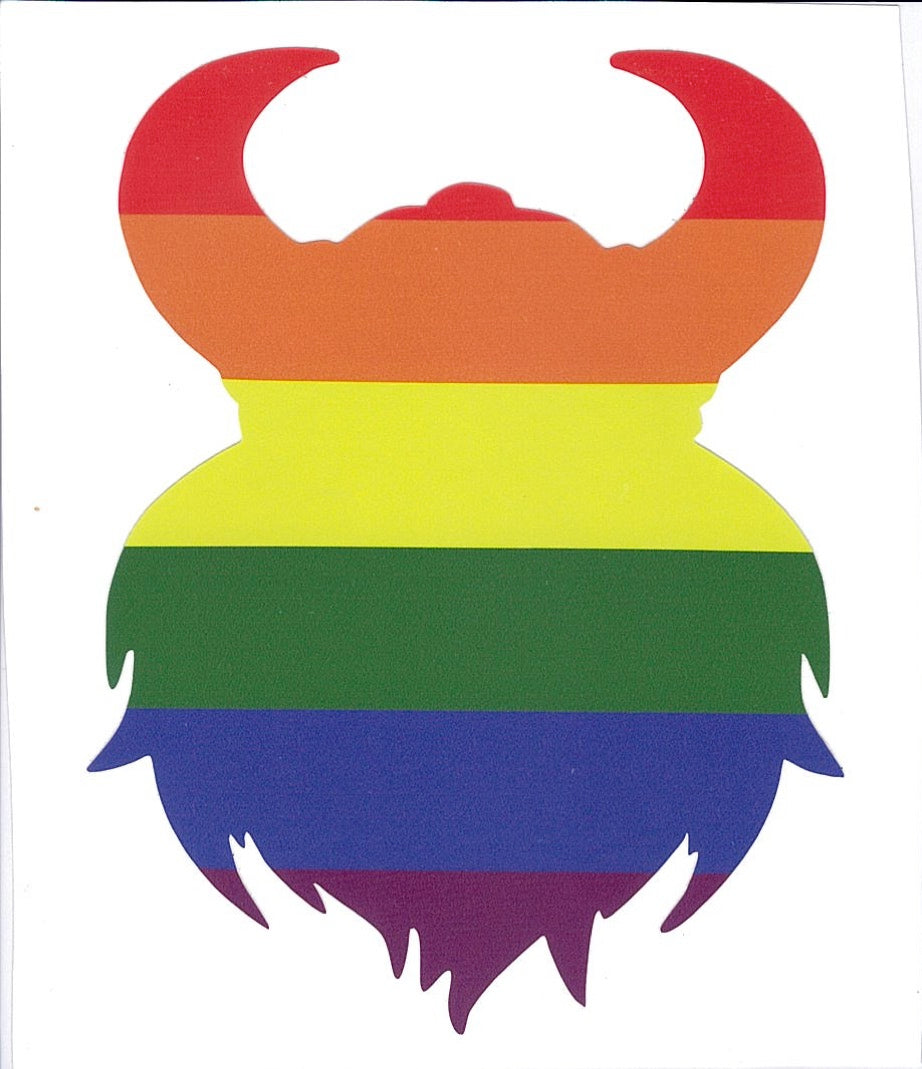 Rainbow Viking Decal