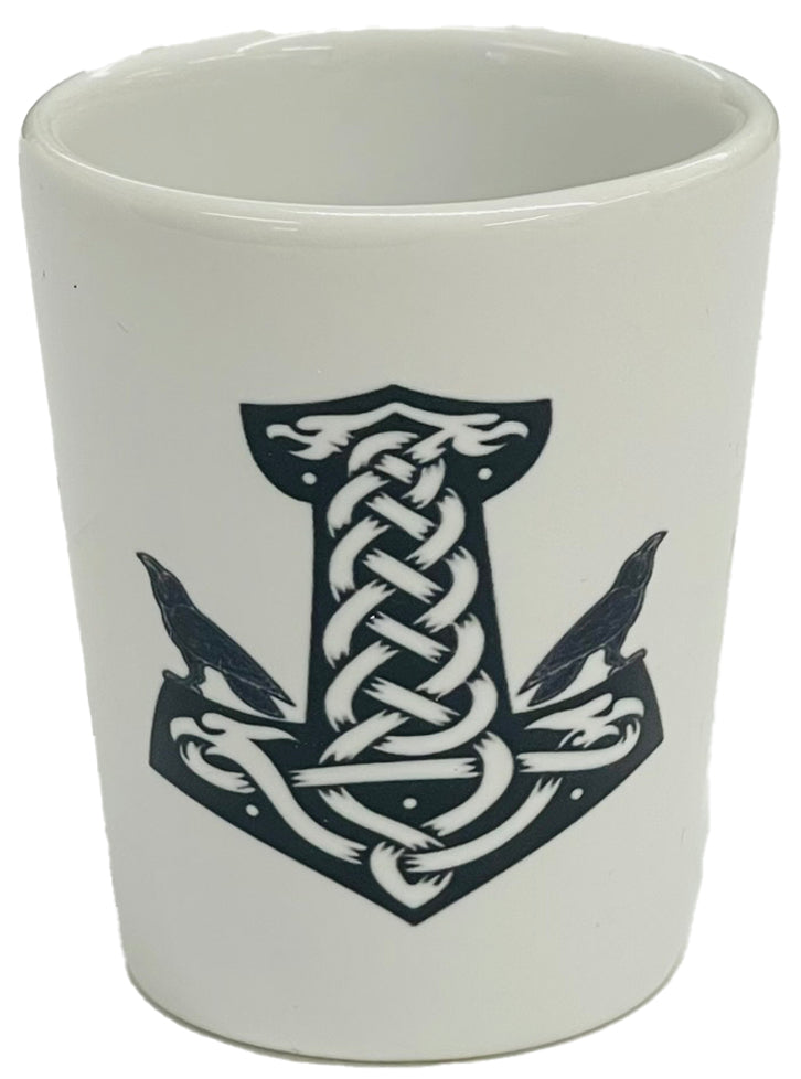 Ceramic Shot Glass - Thor's Hammer