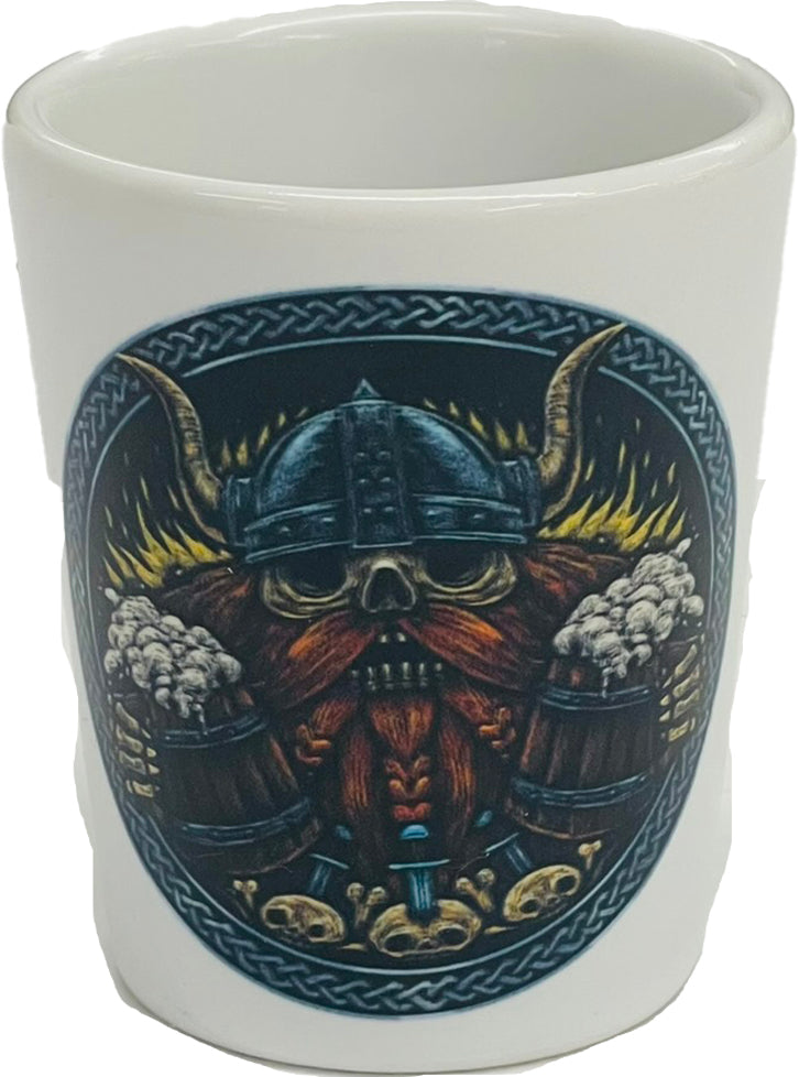 Ceramic Shot Glass - Viking with beer