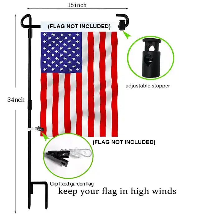 Metal Garden flag stake