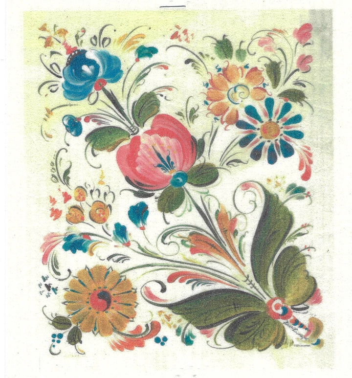 Swedish Dishcloth - Lise Lorentzen Rosemaling