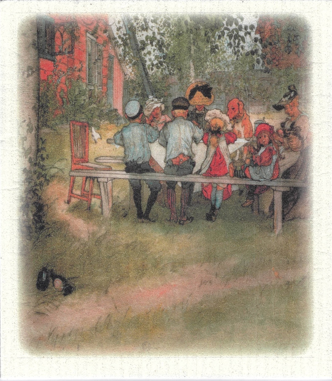 Swedish Dishcloth - Carl Larsson Breakfast under the Big Birch