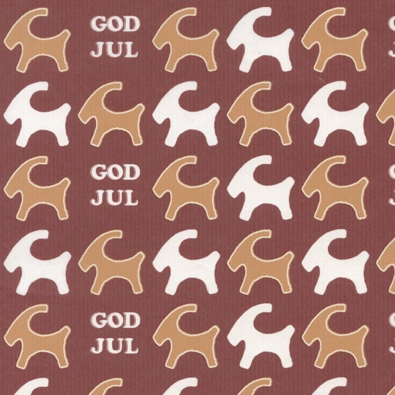 God Jul Pepparkakor Goats Jul Bock Gift wrap or Craft paper