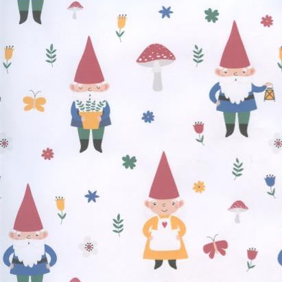 Gnomes & Mushrooms Gift wrap or craft paper