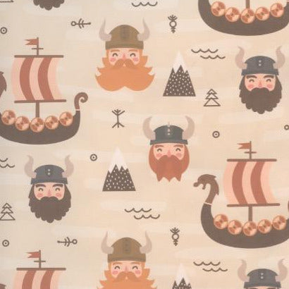 Vikings & Ships Gift wrap or craft paper