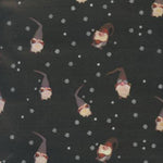 Gnomes on Black Gift wrap or Craft paper