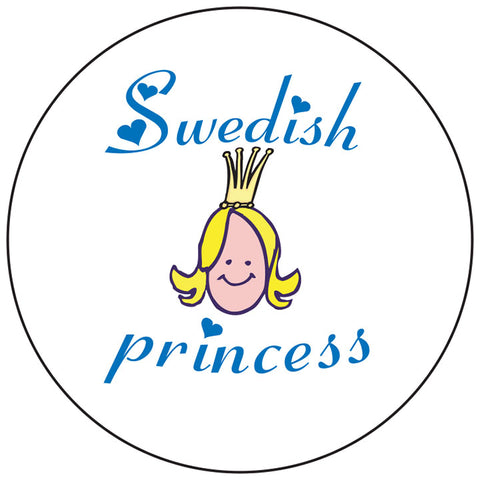 Swedish Princess round button/magnet