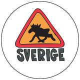 Sverige moose crossing button/magnet