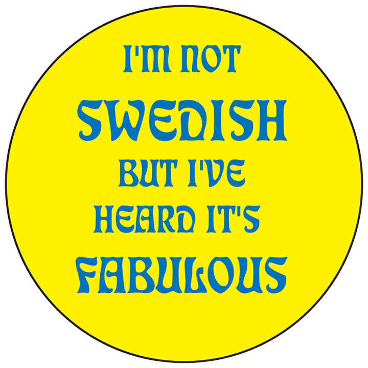 Fabulous Swedish round button/magnet