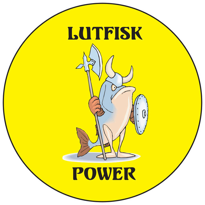 Lutfisk Yellow button/magnet