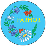 Floral Farmor round button/magnet