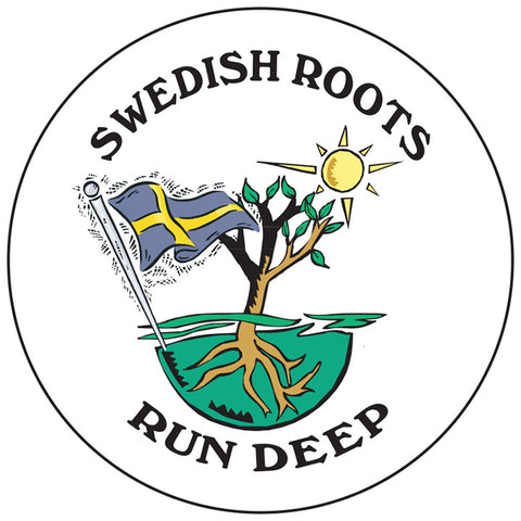 Swedish roots round button/magnet