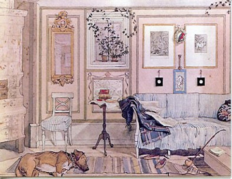 Boxed Note Cards, Carl Larsson Sleeping dog