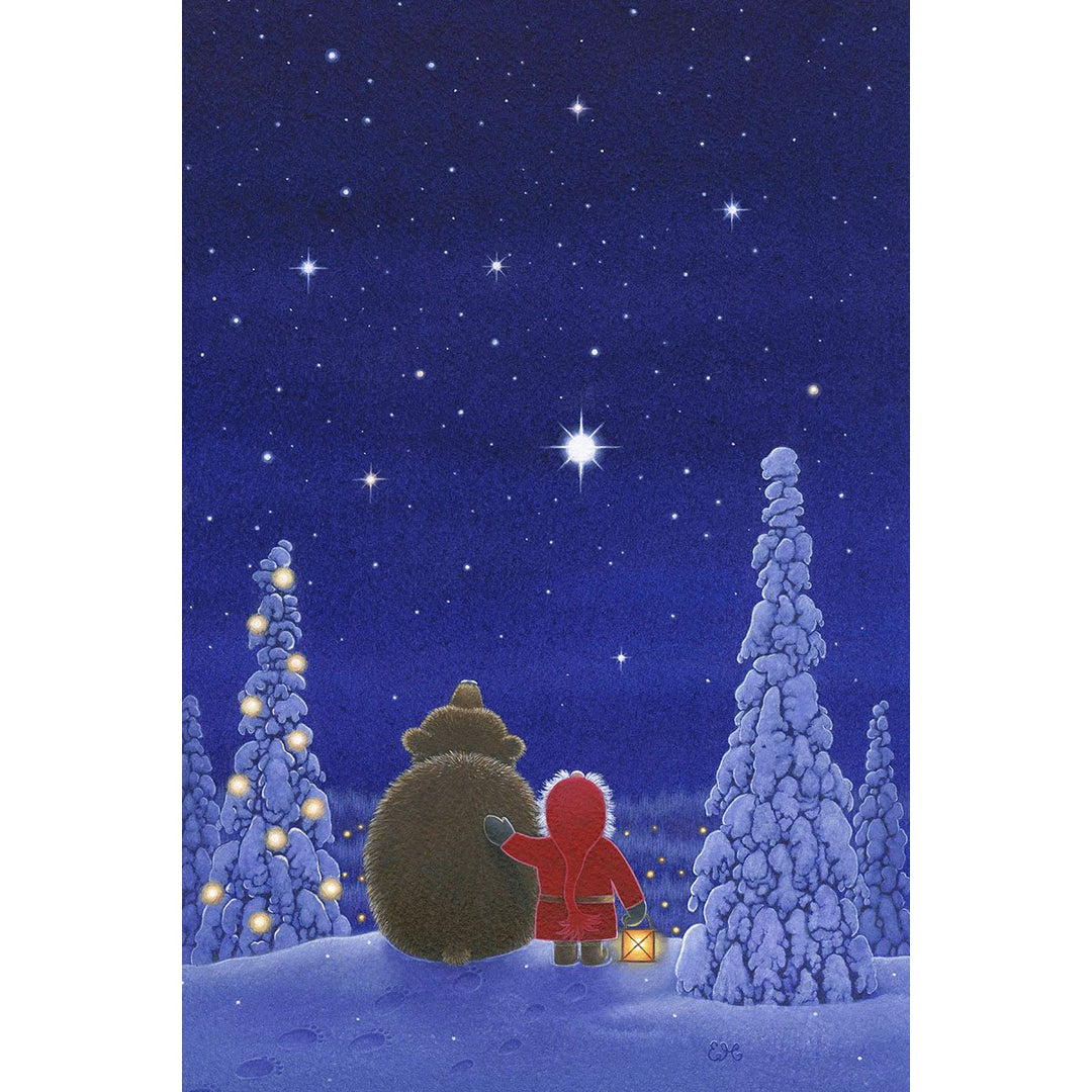 Rectangle Magnet, Eva Melhuish Tomte, Bear & Trees